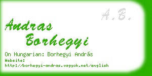 andras borhegyi business card